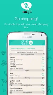 Eat Fit Free android App screenshot 1
